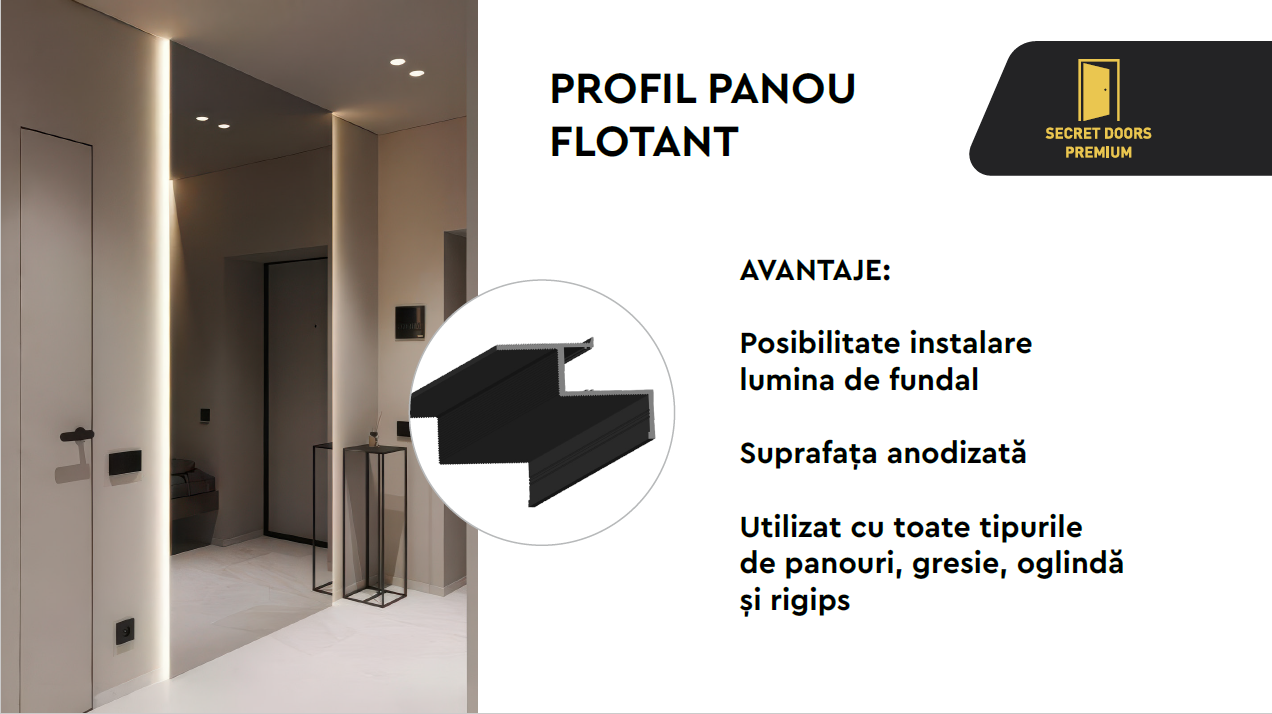 Profil panou flotant